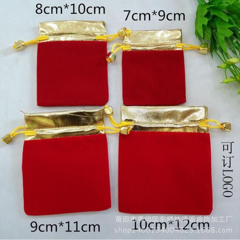 10 túi nhung rút 8x10cm