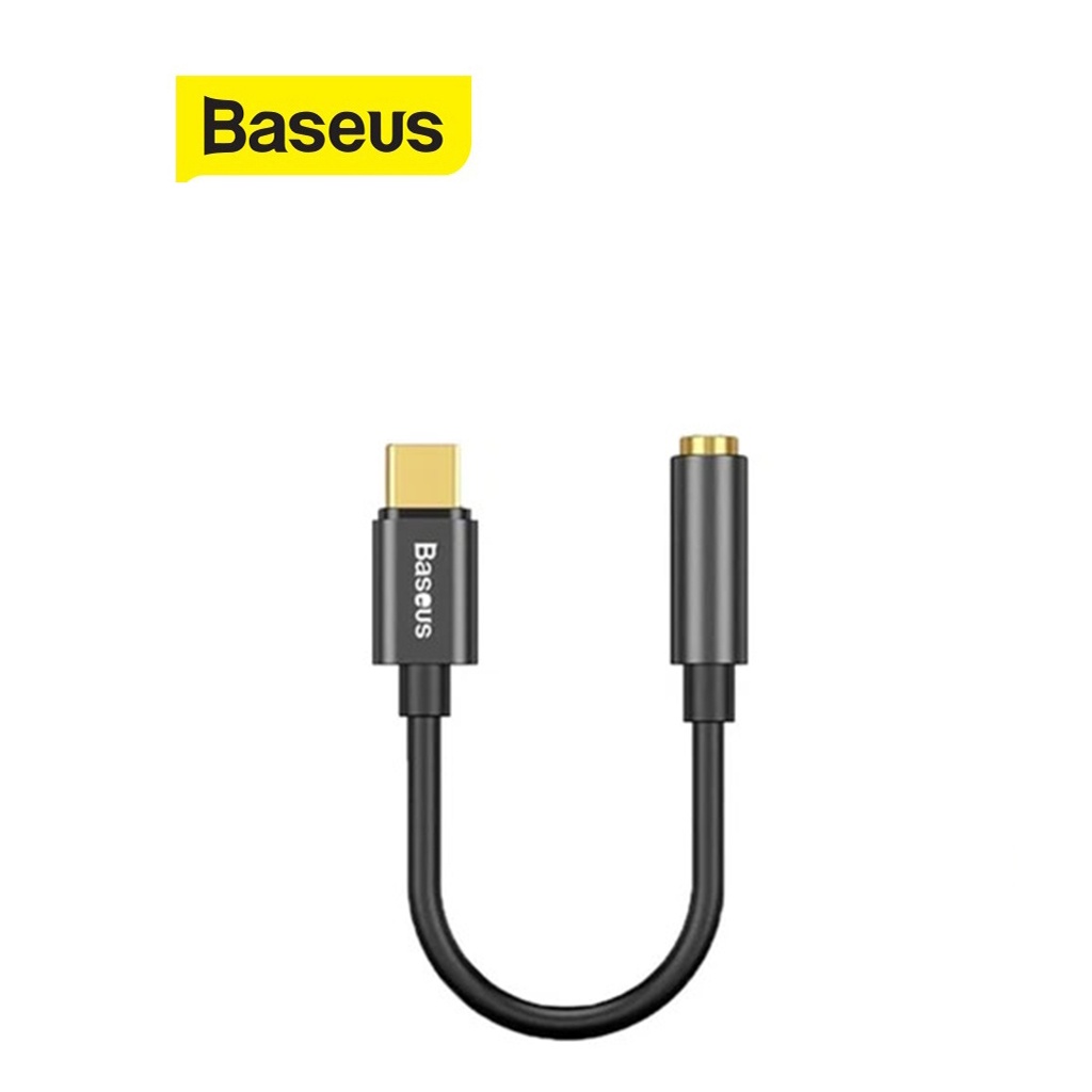 Bộ chuyển đổi Baseus L54 từ Type-C Male to 3.5mm truyền tín hiệu chất lượng cao 24bit 48kHz ( Đen )