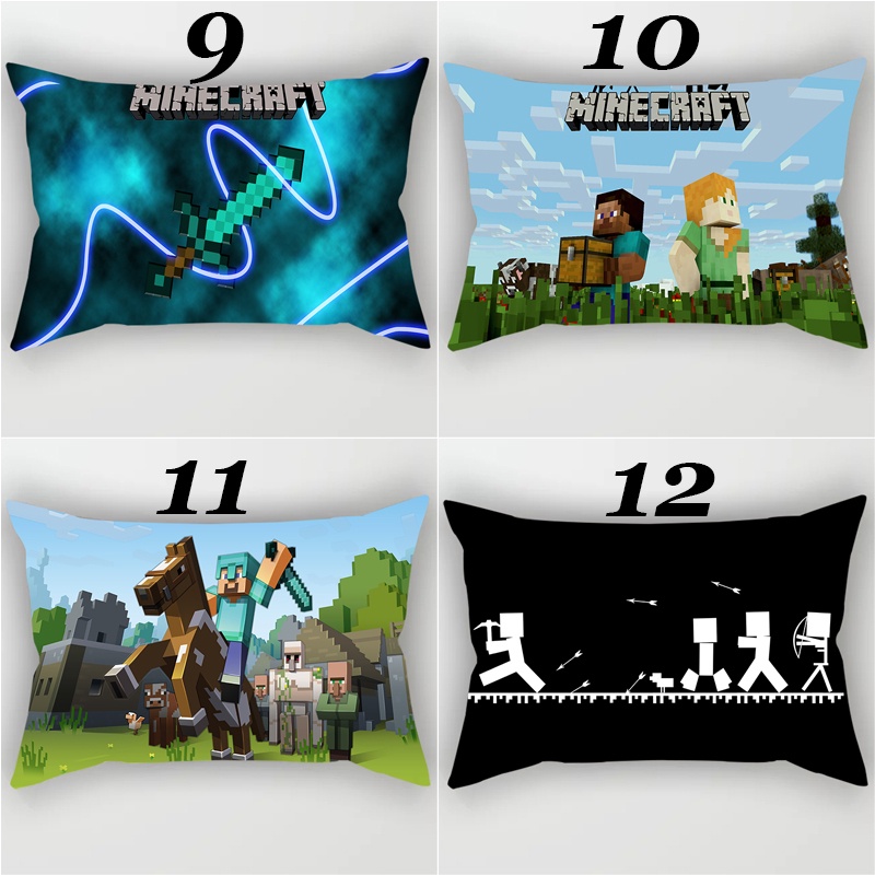 Vỏ Gối Hình Chữ Nhật In Hình Game Minecraft Độc Đáo Trang Trí Nhà Cửa