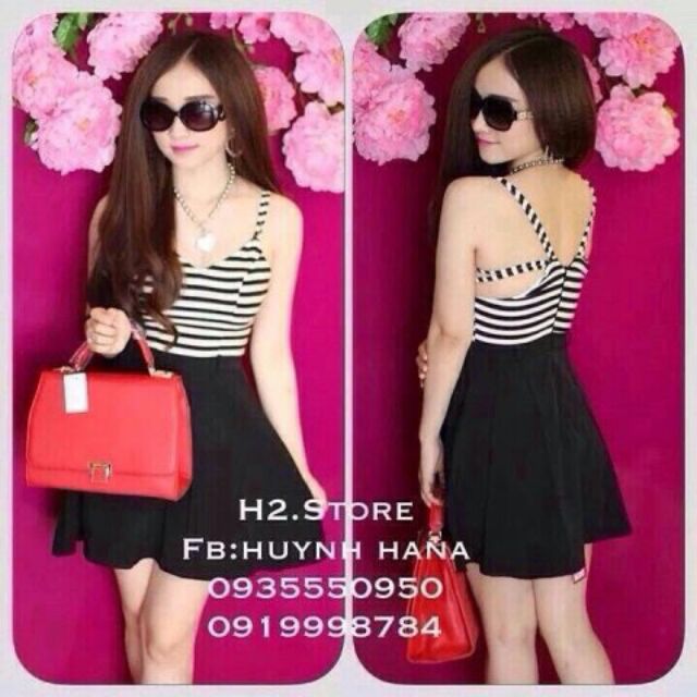 Đầm xòe thun voan