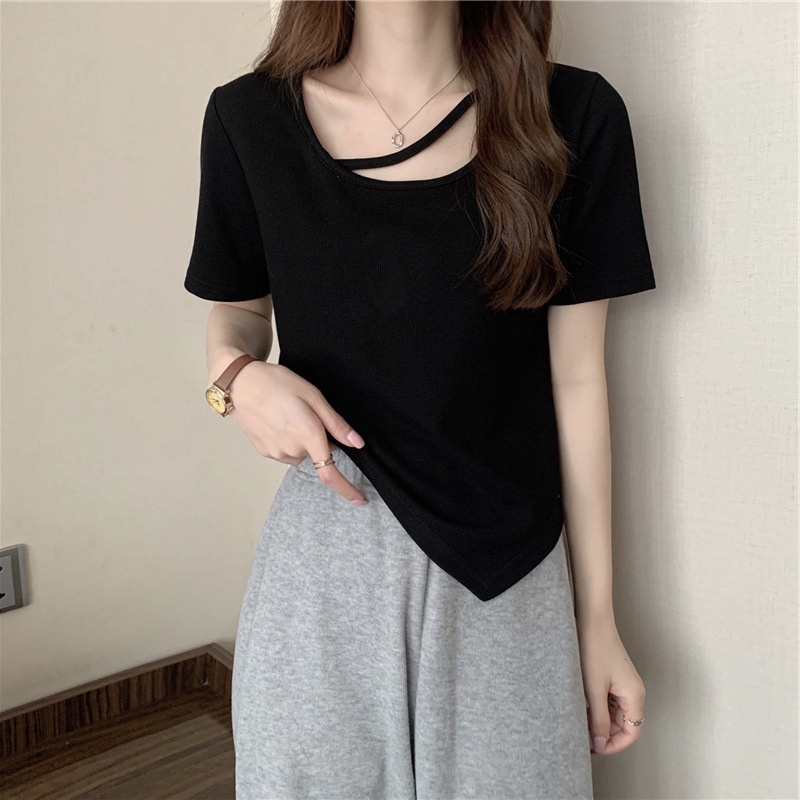 NRVP Áo Thun Mỏng Tay Ngắn Phong Cách Hàn Quốc Mới Mùa Hè 2022 Dành Cho Nữ