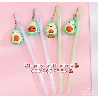 Bút Mực Gel Bút Tag Qủa Bơ Bút Cute Bút Dễ Thương