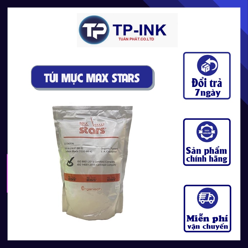 [FREESHIP] Mực gói Photo [RẺ VÔ ĐỊCH] mực gói photo Ricoh-Toshiba loại Maxstar túi 900gr hàng Ấn độ