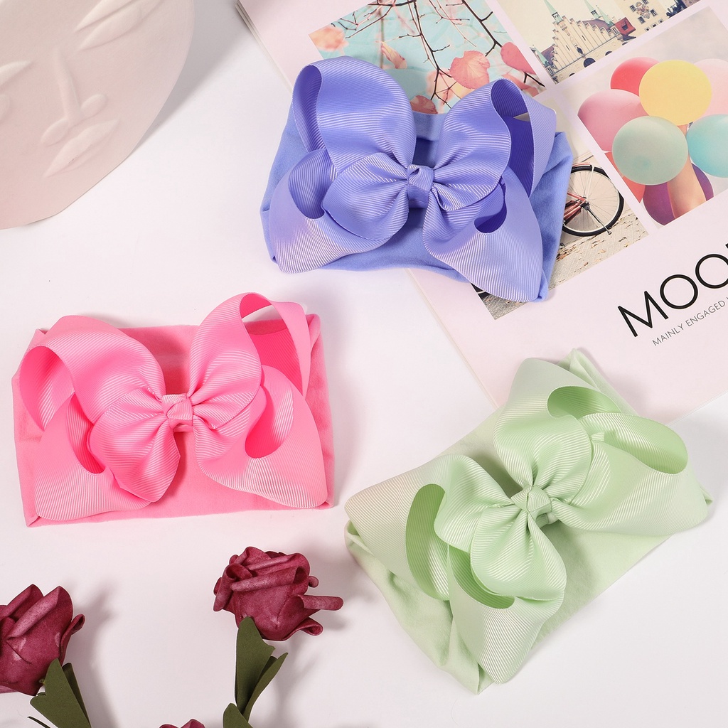Băng đô nơ KIDSBOWS nylon mềm co giãn 4.84&quot; dành cho bé