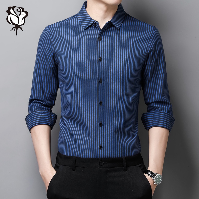 Sơ Mi Nam Tay Dài Kẻ Sọc Thời Trang Mới