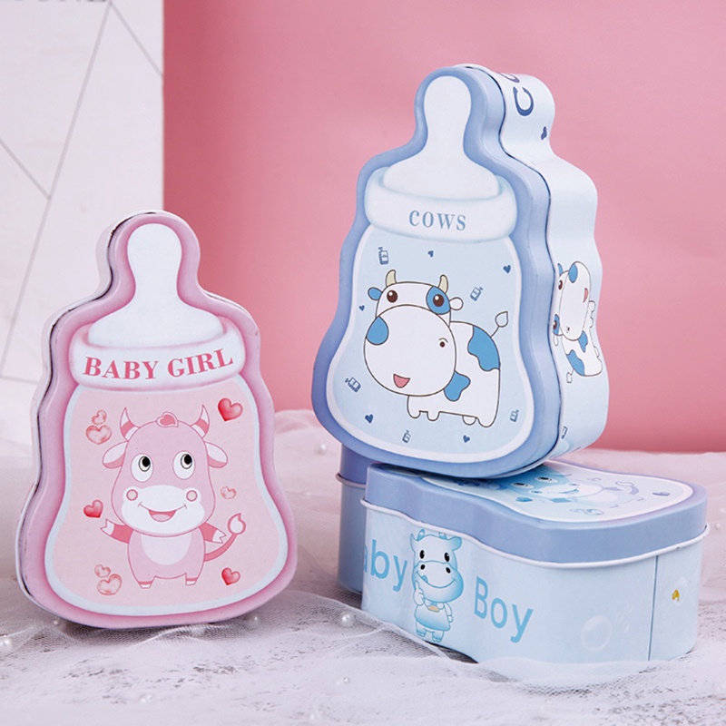 Hộp Thiếc Rỗng Đựng Kẹo / Sữa Em Bé Bằng Kim Loại