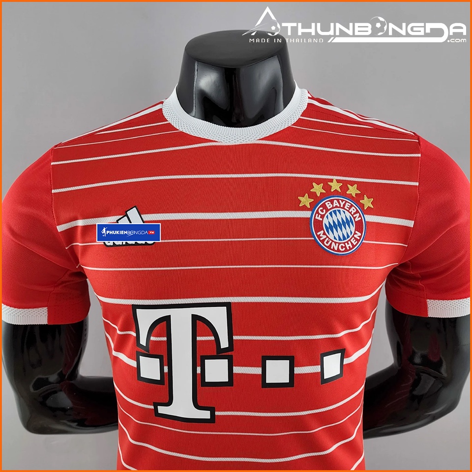Áo Bayern Munich đỏ sân nhà 2022/2023, 2022/23 bản PLAYER Issue BODY fit cao cấp Thái Lan
