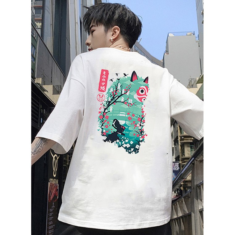 Áo thun tay lỡ unisex form rộng in họa tiết thời trang vải dày mịn bst25