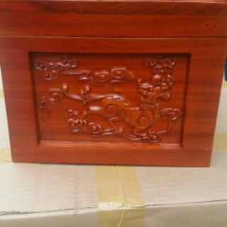 Tráp trang sức trạm tứ linh 34*25*19 cm