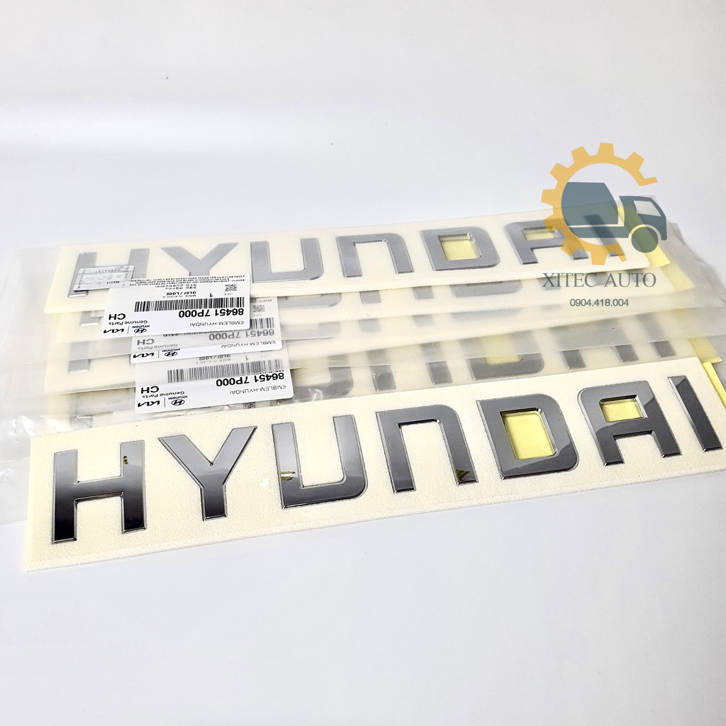 Chữ Hyundai - Xi mạ chính phẩm Hyundai Mobis