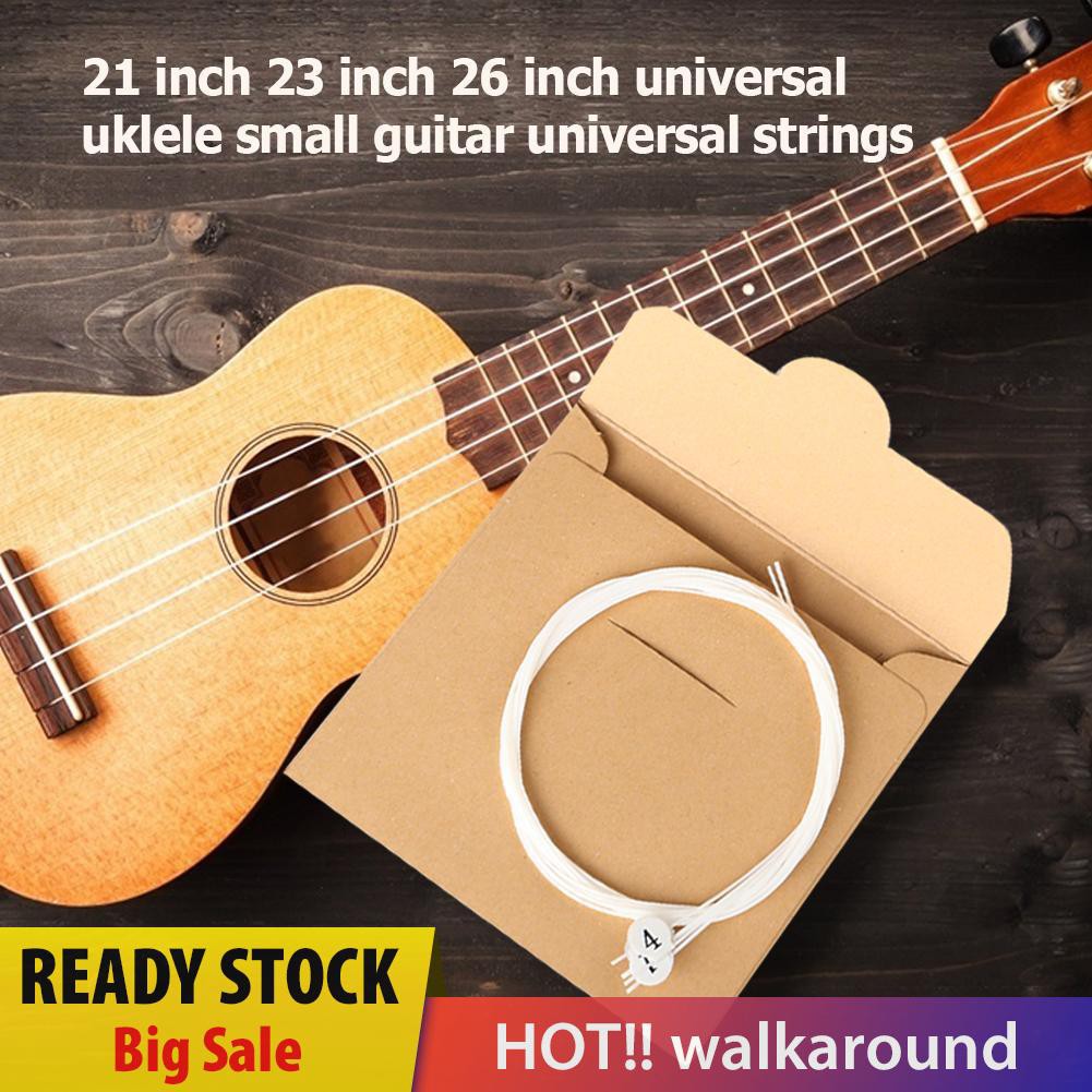 Set 4 Dây Đàn Ukulele 21 23 26 Inch Màu Trắng