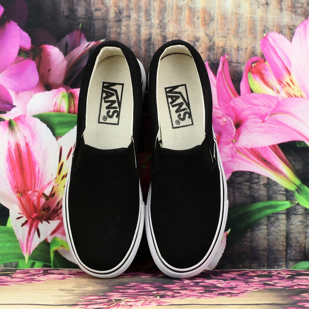 Giày Slip on Van Vải canvas Màu Đen