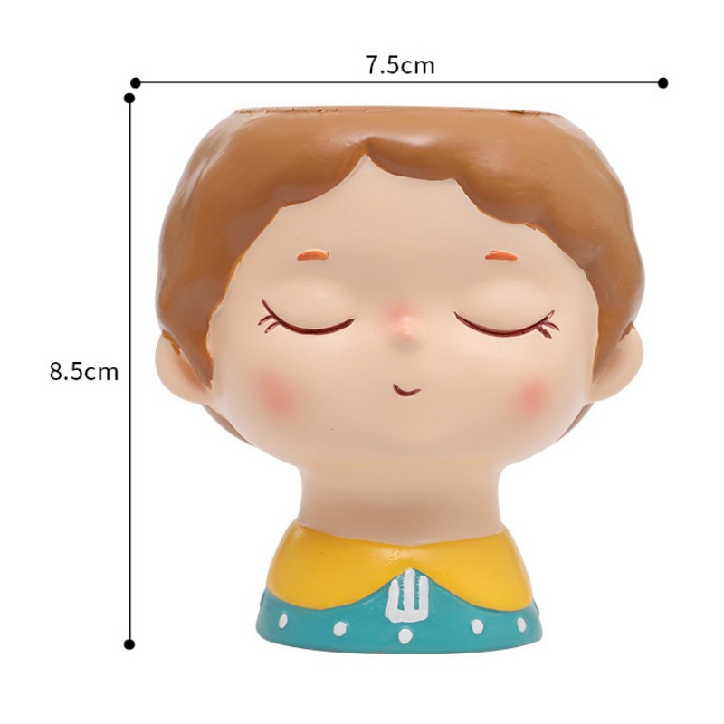 Chậu Cây Hình Bé Gái Dễ Thương