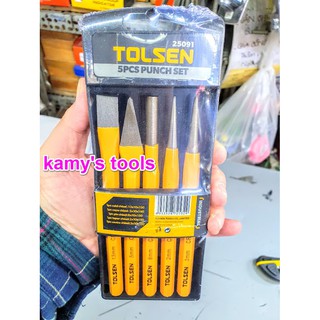 Bộ 5 Đục Dùi Tolsen 25091, Cây Đục, Dùi Đục