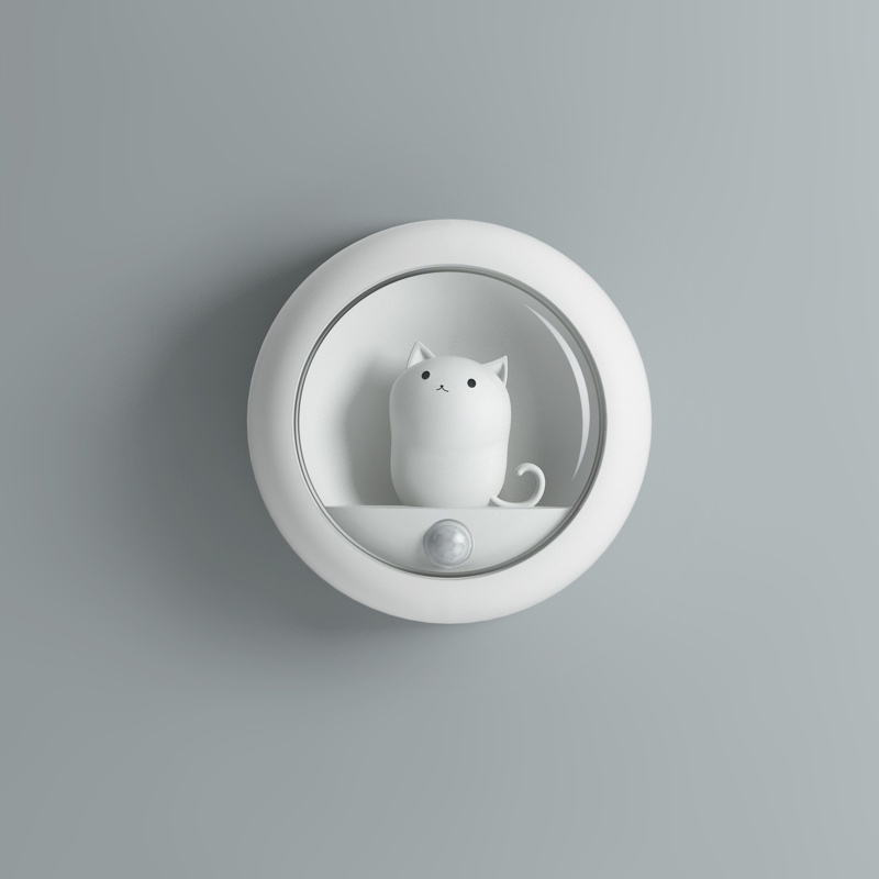 Đèn Ngủ LED Cảm Biến Chuyển Động PIR Có Thể Sạc Lại Bằng Cổng USB Cho Mèo