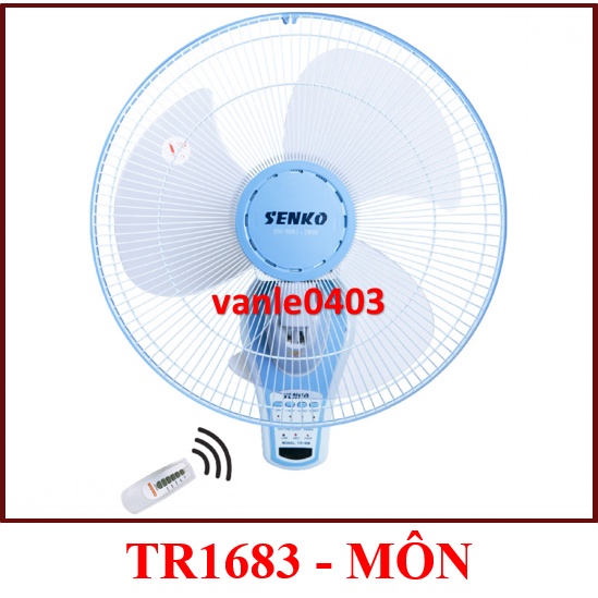 Quạt senkoĐƯỢC CHỌN MÀUGIAO HÀNG TRONG 60 PHÚTquạt treo tường có điều khiển senko TR1683