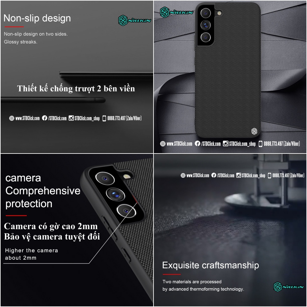 ỐP LƯNG SAMSUNG GALAXY S22 PLUS 5G NILLKIN TEXTURED NYLON FIBER CHÍNH HÃNG