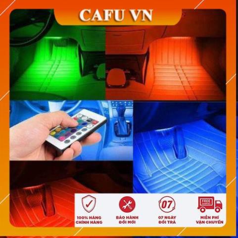 Đèn led 7 màu đèn led cảm ứng theo nhạc + Khiển - CAFU VN