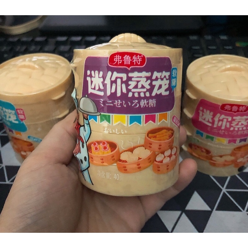 KẸO DẺO XỬNG 4 NGĂN SIÊU NGON CHO BÉ HỘP TO 40g - ảnh chụp thật!