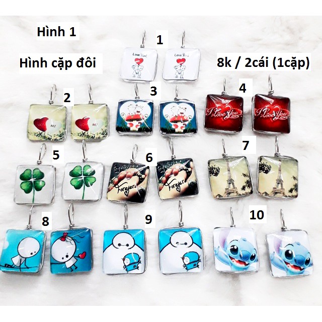 Mặt dây cặp đôi 4k / cái ( 1gói = 2 cái )