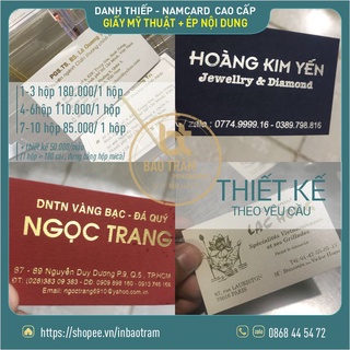 Danh thiếp ép kim giấy mỹ thuật đẳng cấp sang trọng, Thiết kế theo yêu cầu khách!