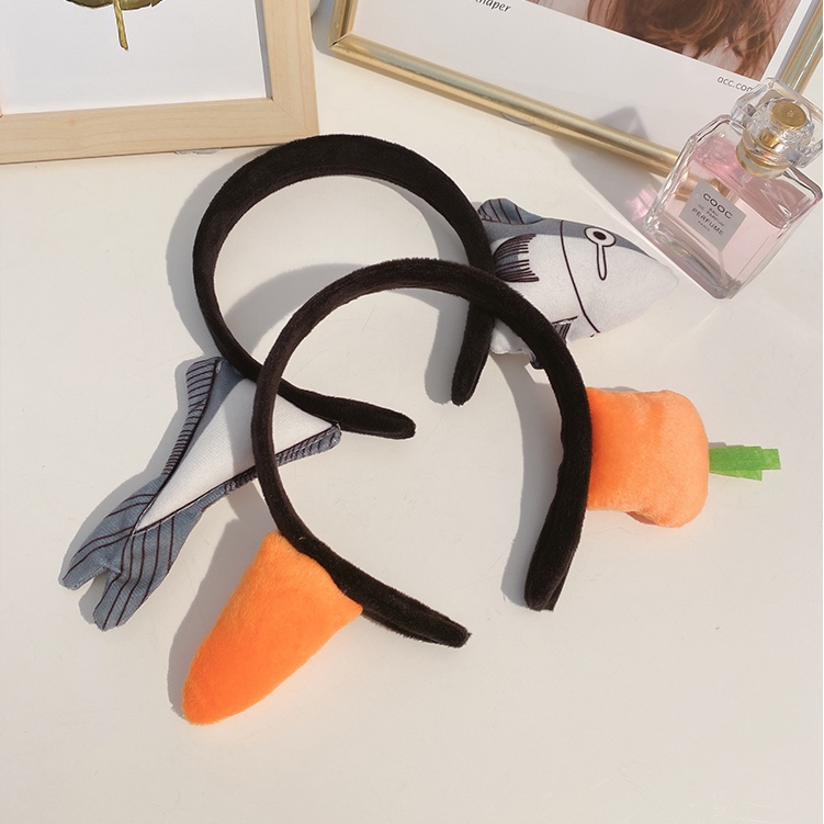 Băng Đô Cài Tóc Hình Chú Cá / Cà Rốt Đáng Yêu Cho Bé Gái