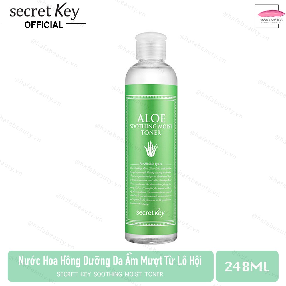 Nước hoa hồng dưỡng ẩm làm dịu da Secret Key Aloe Soothing Moist Toner 248ml _ Secret Key Chính Hãng