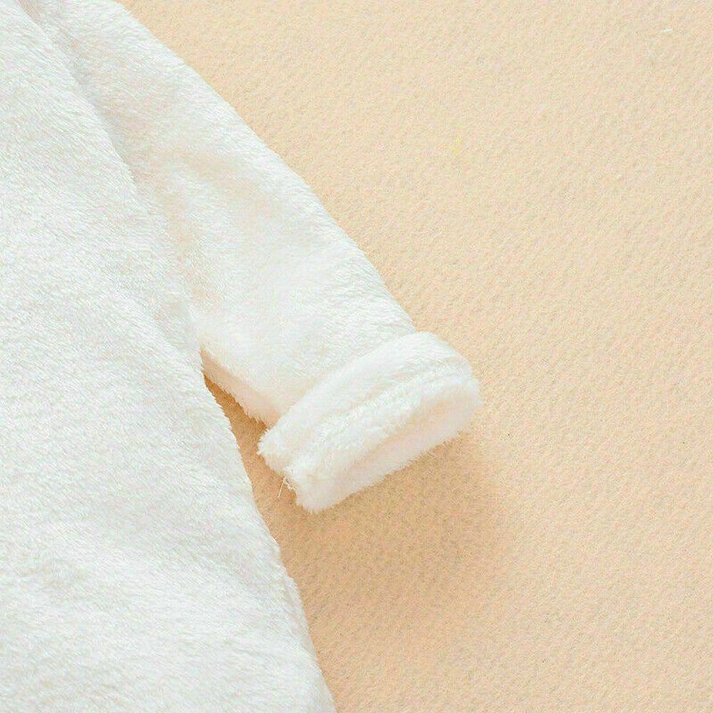 Bộ Áo Liền Quần Có Nón Bằng Vải Flannel Ấm Áp Dành Cho Bé