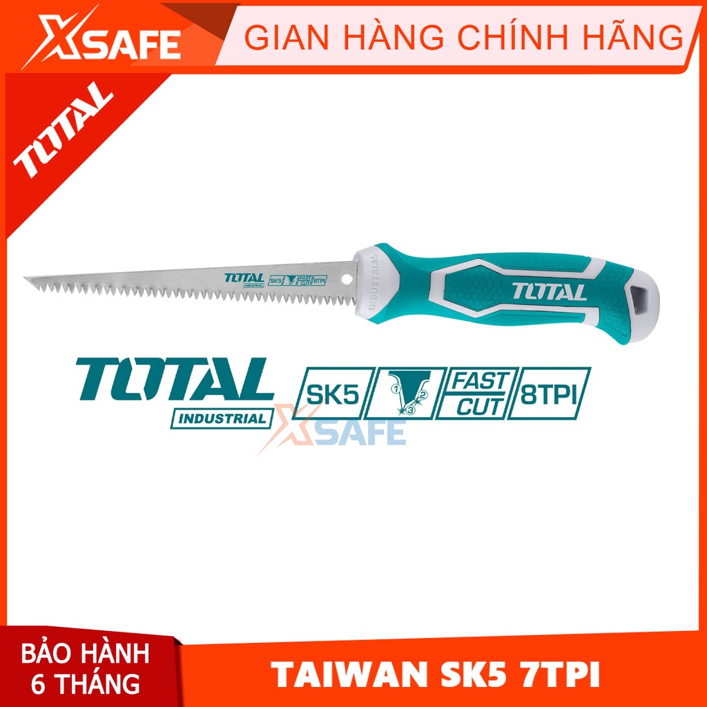 Cưa gỗ cầm tay mũi nhọn 6inch TOTAL THWBSW66 Cưa gỗ chuyên dụng lưỡi SK5 siêu sắc bén, chống cong gãy, rỉ sét