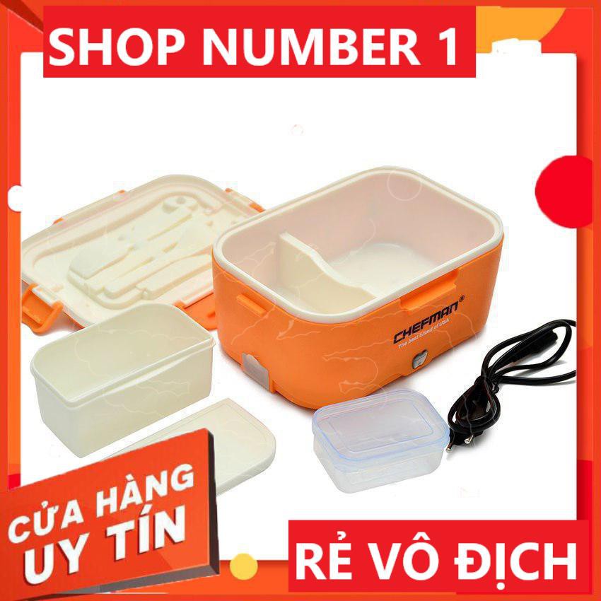 💥Siêu Khuyến Mãi 💥  Hộp cơm điện hâm nóng Chefman ruột nhựa tặng túi đựng bằng da cao cấp HOT Cực HOT 💥SIÊU HOT 💥