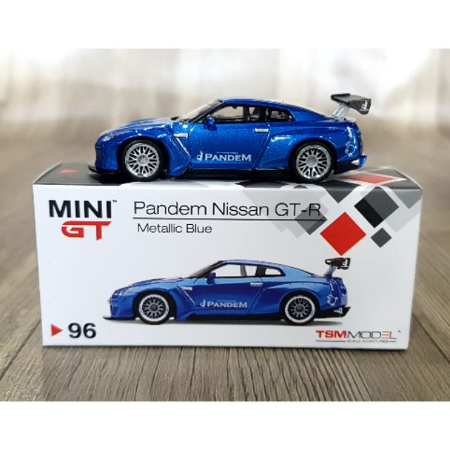 Xe Mô Hình Pandem Nissan GT-R R35 GT Wing Metallic 1:64 MiniGT ( Xanh Dương #96)