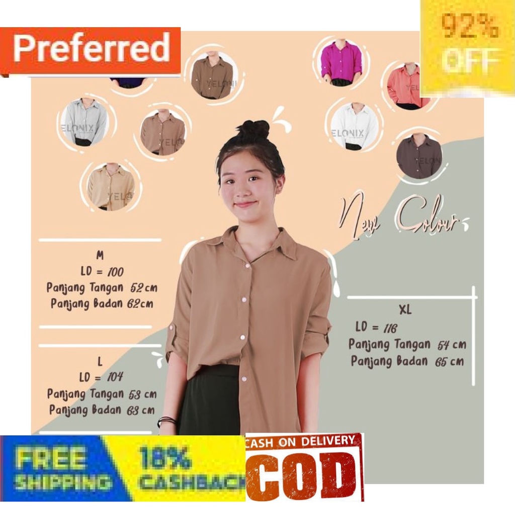Áo sơ mi trơn tay dài màu đỏ/đen/xanh lá/xanh lá thời trang cho nữ