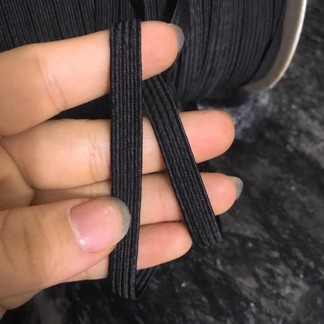 Thun luồn quần áo 1cm màu đen hiệu đại Bàng