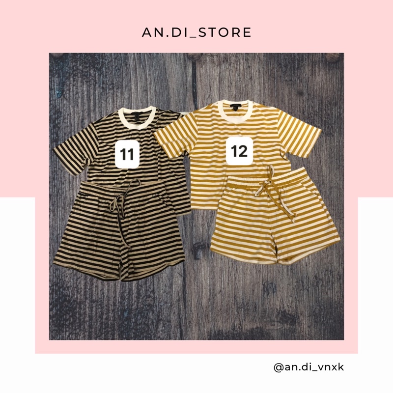🔸Đồ bộ sọc mặc nhà vải mịn - Thương hiệu: Forever21