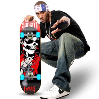 Ván Trượt Thể Thao Skateboard Bánh Led Mặt Nhám Cao Cấp Gỗ Phong Ép 7 Lớp Cho Người Tập Chơi Cơ Bản Và Chuyên Nghiệp