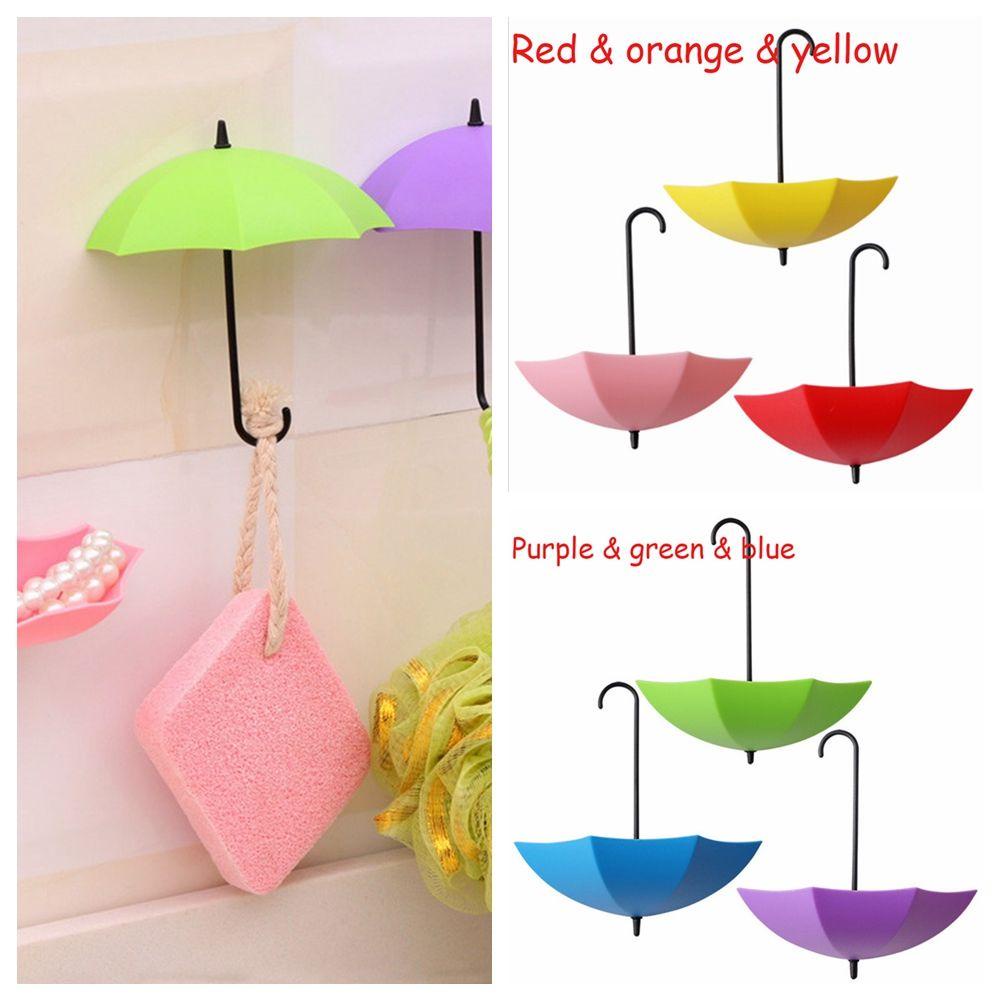 PISTA Bộ 3 Móc Treo Chìa Khóa Gắn Tường Thiết Kế Dễ Thương Tiện Dụng
