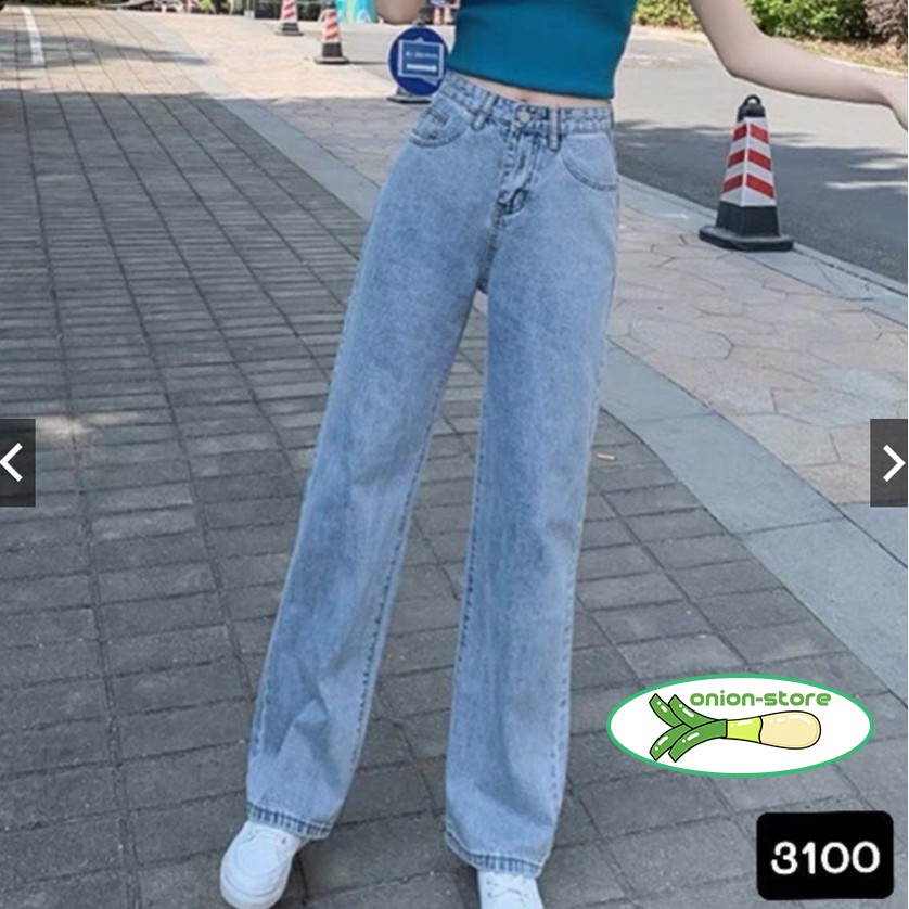 Quần Jean Ống Rộng SIMPLE JEAN Unisex-Chất Liệu Jean Không Giãn,Màu Xanh Nhạt- Giá Xưởng | BigBuy360 - bigbuy360.vn