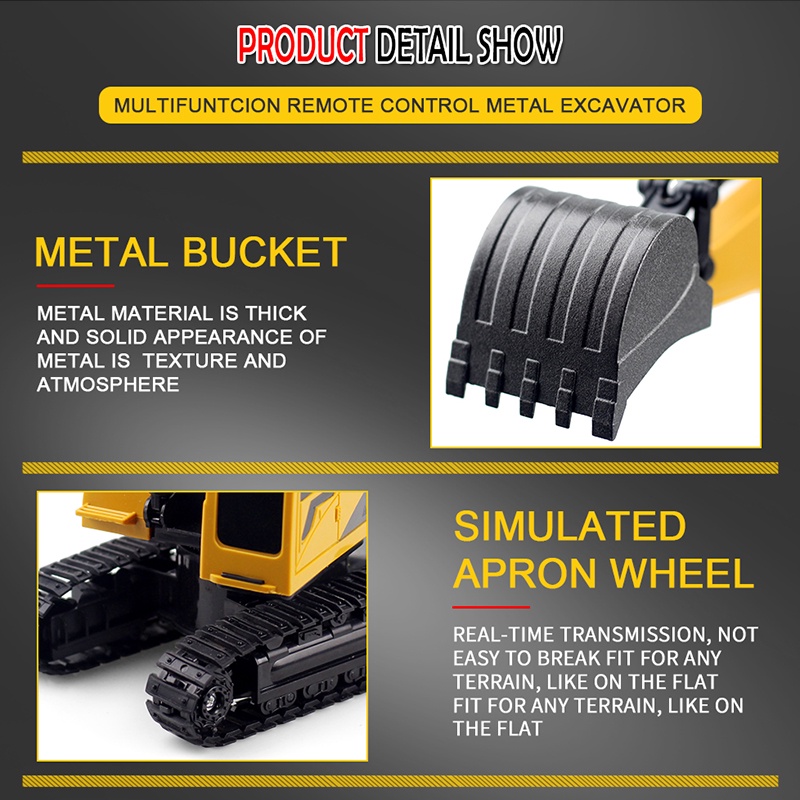 Mô Hình Xe Cần Cẩu Điều Khiển Từ Xa 2.4G 6CH Bằng Hợp Kim