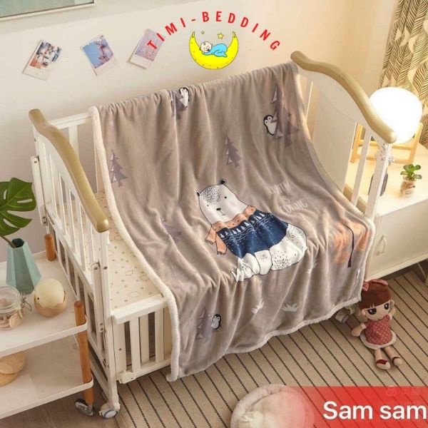 Chăn cho bé mùa đông – Chăn lông cừu cho bé đi học mề mại, ấm áp, giữ nhiệt - Timibedding