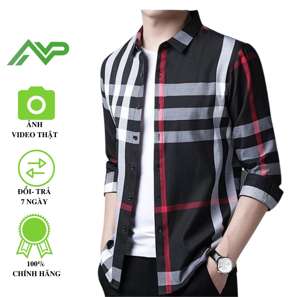 Áo sơ mi kẻ sọc NPV thời trang nam,áo sơ mi nam cao cấp phong cách nam tính 3 màu