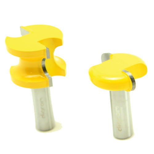 Bộ 2 mũi phay gỗ ghép âm dương bán nguyệt, cốt 12.7mm