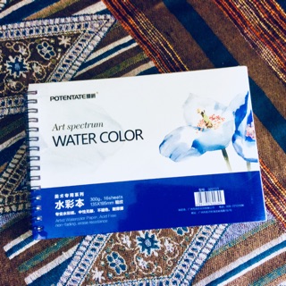 [ 360 ] Sổ vẽ màu nước POTENTATE hoa xanh vân rough