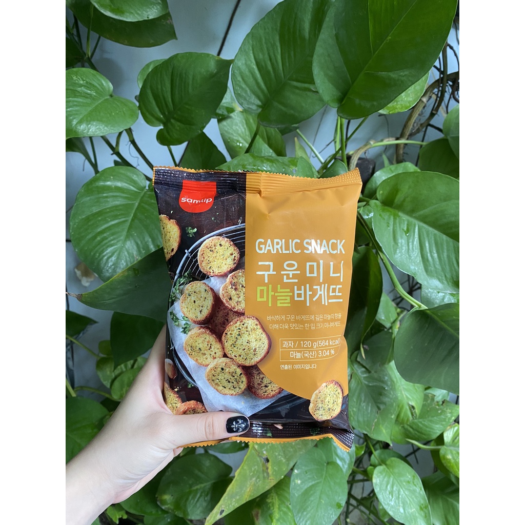 Snack Bánh Mì Sấy Hàn Quốc Samlip Vị Bơ Tỏi (Gói 120g)