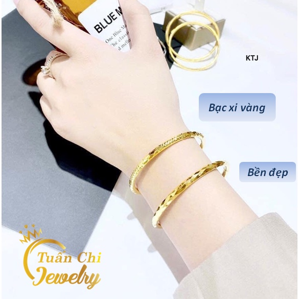 Vòng Tay Nữ Bạc- Lắc Tay Bạc Nữ Dáng Kiềng Tròn, Phay Sang Trọng