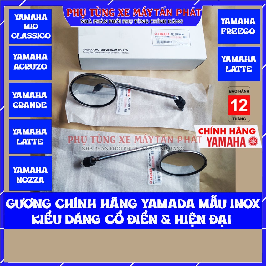 Gương Chiếu Hậu, Kính Chiếu Hậu Xe Máy Mio, Acruzo, Nozza, Grande, Luvias, Freego, Latte Chính Hãng Yamaha