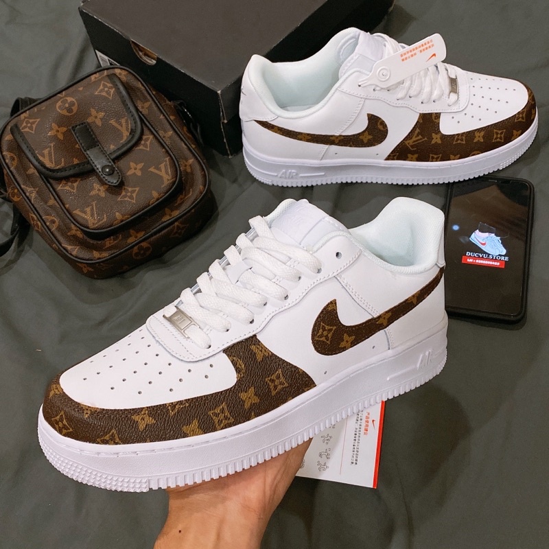 GIÀY AIR AF1 CUTOM LV LAI AU [ FULL BOX + FREE SHIP ] | BigBuy360 - bigbuy360.vn
