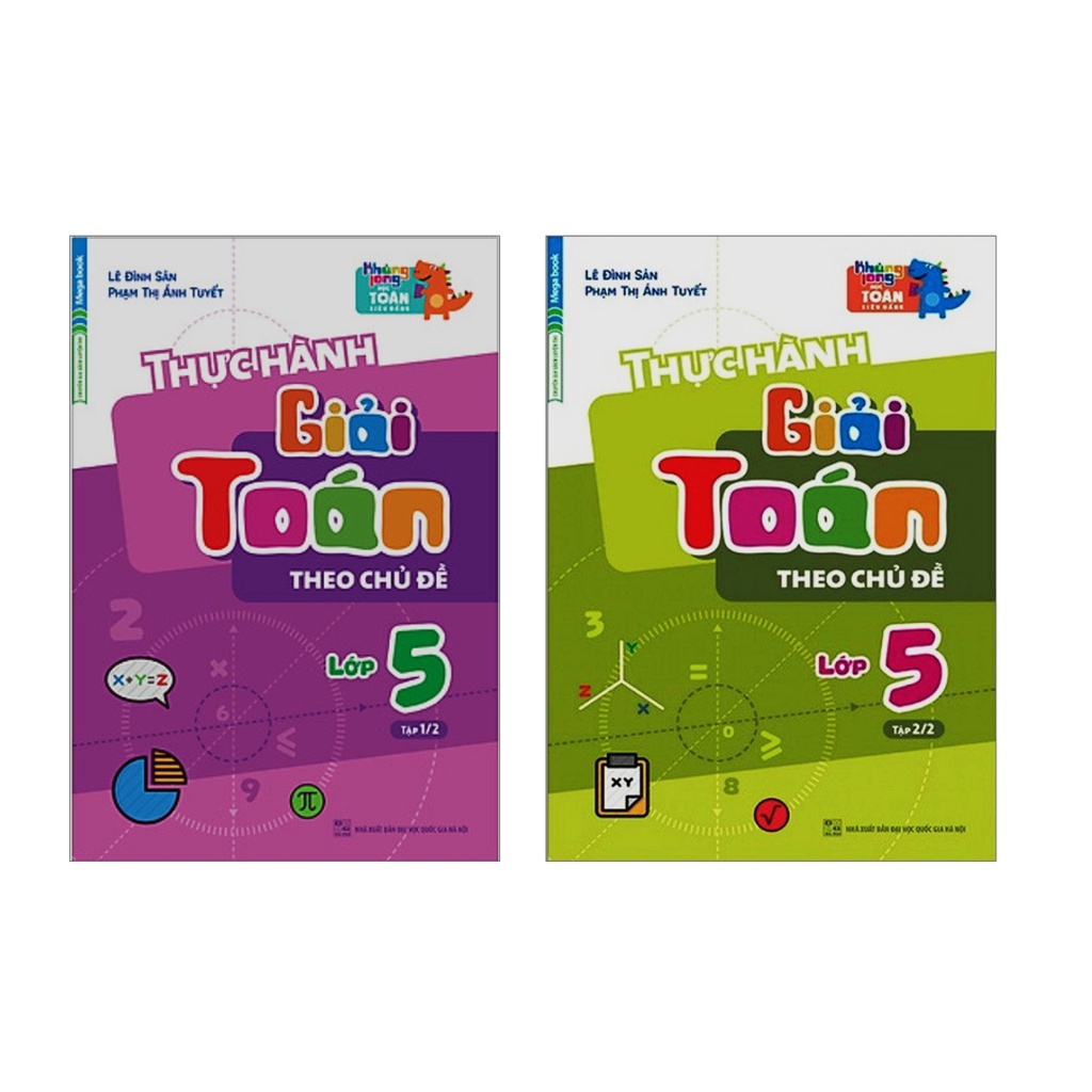 Sách - Combo Thực Hành Giải Toán Theo Chủ Đề Lớp 5 (Tập 1+Tập 2) (MG)