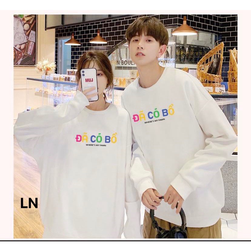 Áo nỉ sw chưa có Bồ đã có bồ Chất nỉ cotton tay bồng