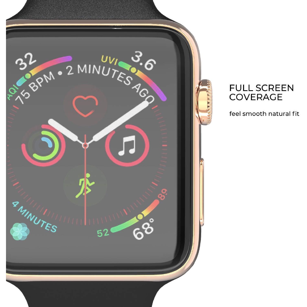 Kính Cường Lực Cong 3d Bảo Vệ Màn Hình Cho Đồng Hồ Thông Minh Apple Watch Series 5 &amp; Series 4 3 2 1 / Hd Kích Thước 40mm 44mm 38mm 42mm