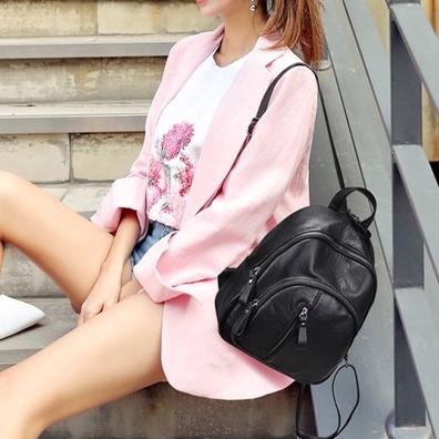 Ba Lô Da Mini Mềm Mại Phong Cách Hàn Quốc Dễ Phối Đồ Thời Trang Cho Nữ